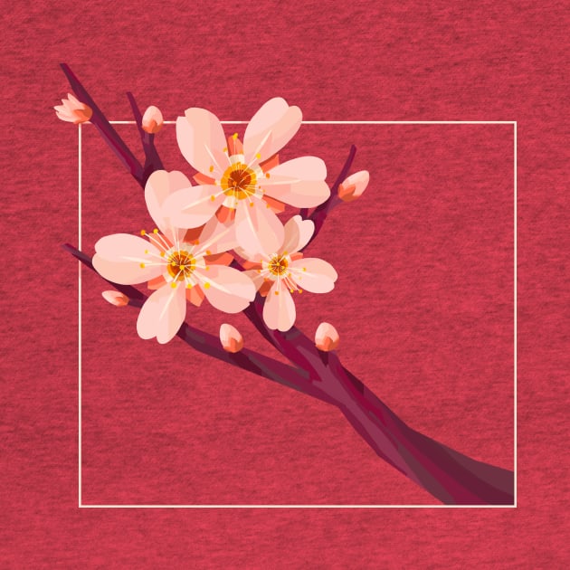 Cherry Plum Blossom Flower Sakura Chinese Japanese by banditotees
